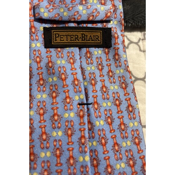 Peter Blair Other - Peter Blair Whimsical Repeating Lobsters 100% Silk Y2K